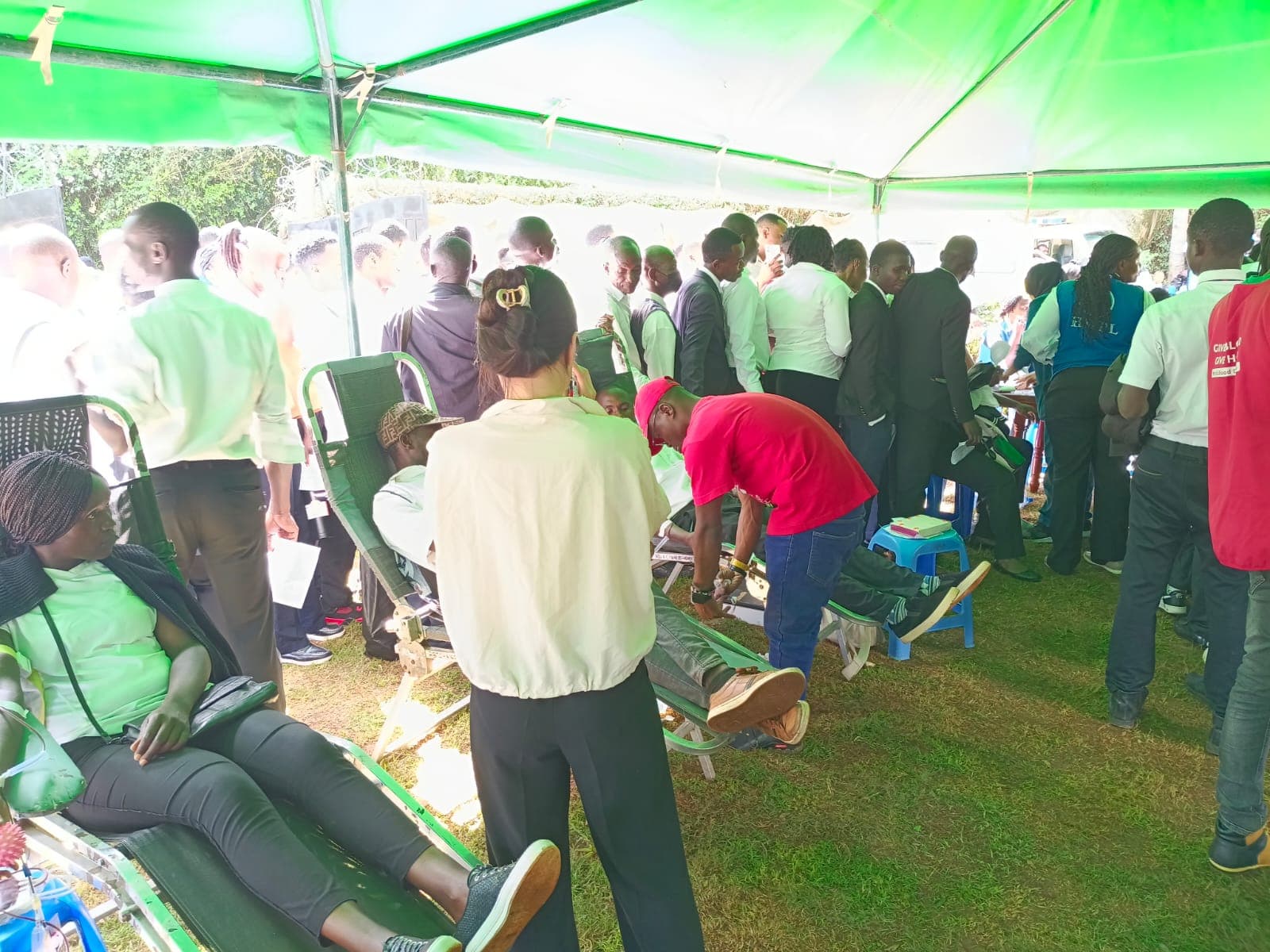 Donors being attended to by medics